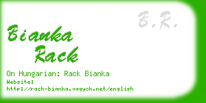 bianka rack business card